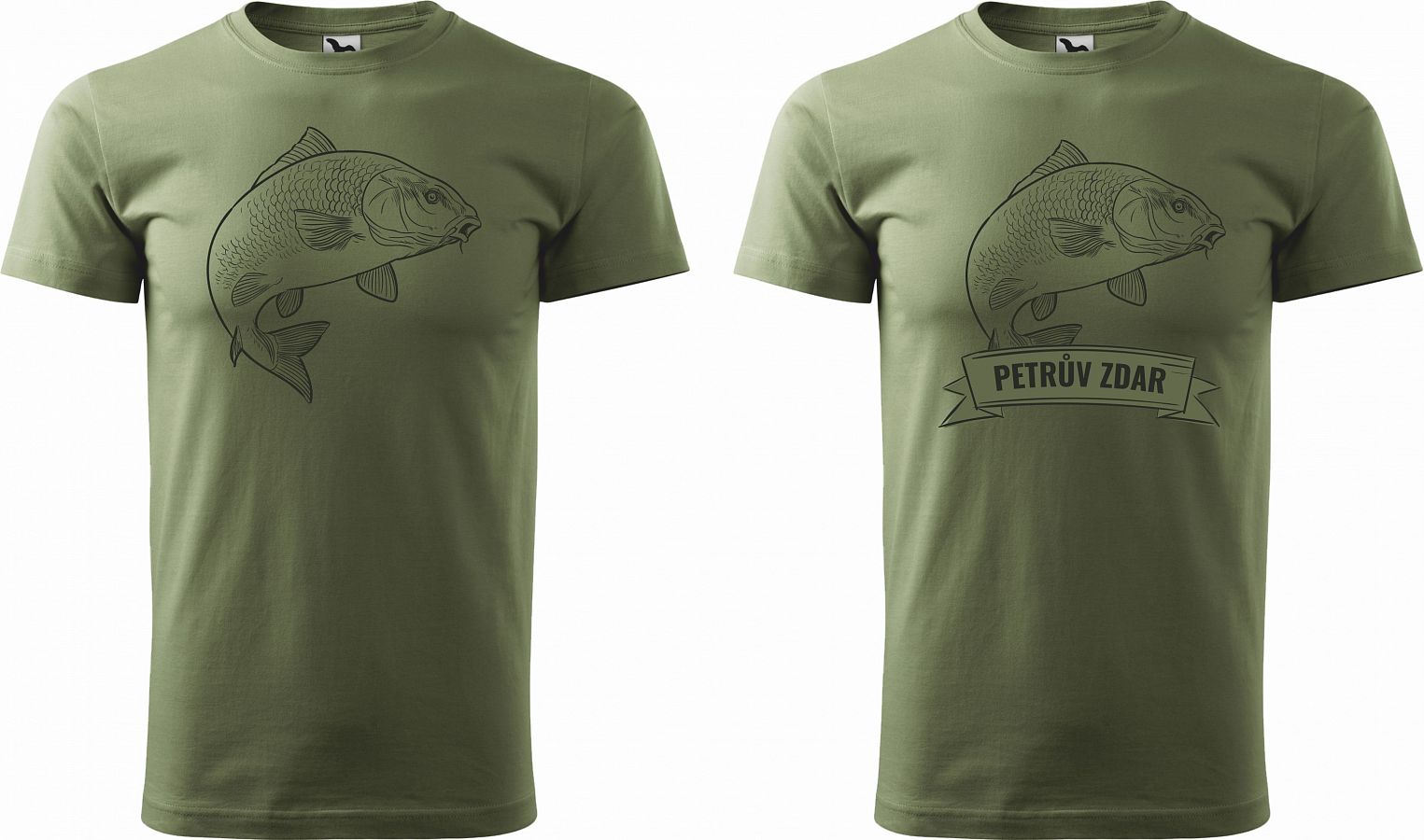 Pánské myslivecké tričko 129 PXT CREATIVE s rybou černé, khaki vel. XXL - Obrázek Pánské myslivecké tričko 129 PXT CREATIVE s rybou černé, khaki vel. XXL - Obrázek